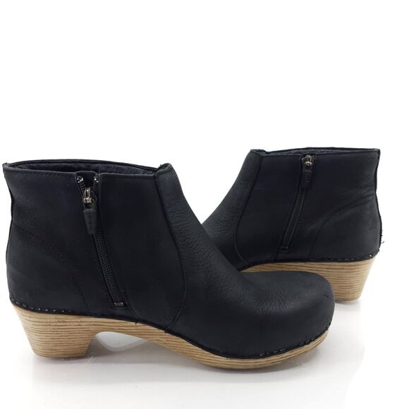 Dansko Maria 9302021400 Women's Eu 40 Bootie Black Leather Side Zip Ankle Boot - Picture 8 of 11
